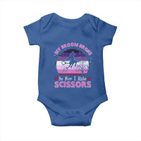 Funny Lesbian Witch Halloween Baby Onesie My Broom Broke So Now I Ride Scissors - Wonder Print Shop