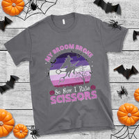 Funny Lesbian Witch Halloween T Shirt My Broom Broke So Now I Ride Scissors - Wonder Print Shop