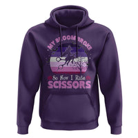Funny Lesbian Witch Halloween Hoodie My Broom Broke So Now I Ride Scissors - Wonder Print Shop