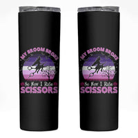 Funny Lesbian Witch Halloween Skinny Tumbler My Broom Broke So Now I Ride Scissors - Wonder Print Shop