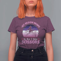 Funny Lesbian Witch Halloween T Shirt For Women My Broom Broke So Now I Ride Scissors - Wonder Print Shop
