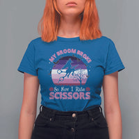 Funny Lesbian Witch Halloween T Shirt For Women My Broom Broke So Now I Ride Scissors - Wonder Print Shop