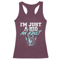 Funny Adulthood Saying Racerback Tank Top Rock N Roll Lover - Wonder Print Shop