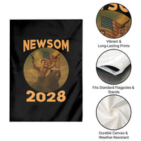Gavin Newsom 2028 Garden Flag Patriotic Leader President 48 Riding Bear - Wonder Print Shop