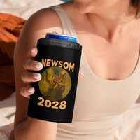 Gavin Newsom 2028 4 in 1 Can Cooler Tumbler Patriotic Leader President 48 Riding Bear - Wonder Print Shop