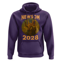 Gavin Newsom 2028 Hoodie Patriotic Leader President 48 Riding Bear - Wonder Print Shop