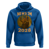 Gavin Newsom 2028 Hoodie Patriotic Leader President 48 Riding Bear - Wonder Print Shop