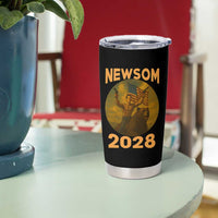 Gavin Newsom 2028 Tumbler Cup Patriotic Leader President 48 Riding Bear - Wonder Print Shop