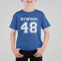 Newsom 48 T Shirt For Kid Gavin Newsom 2028 Presidential Election Campaign - Wonder Print Shop