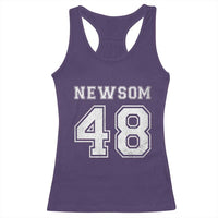 Newsom 48 Racerback Tank Top Gavin Newsom 2028 Presidential Election Campaign - Wonder Print Shop