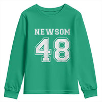 Newsom 48 Youth Sweatshirt Gavin Newsom 2028 Presidential Election Campaign - Wonder Print Shop