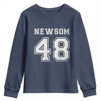 Newsom 48 Youth Sweatshirt Gavin Newsom 2028 Presidential Election Campaign - Wonder Print Shop