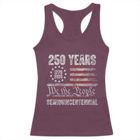 250 Years Semiquincentennial Racerback Tank Top 250th America Anniversary Independence Day USA Flag - Wonder Print Shop