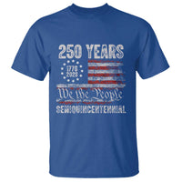 250 Years Semiquincentennial T Shirt 250th America Anniversary Independence Day USA Flag - Wonder Print Shop