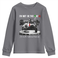 Funny Italian American Mafia Gangster Youth Sweatshirt I Am Not In The Mafia I'm In The Restaurant Business - Wonder Print Shop
