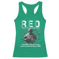 RED Friday Racerback Tank Top I Wear Red For Everyone To See I Stand For Those Who Keep Us Free Military - Wonder Print Shop