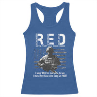 RED Friday Racerback Tank Top I Wear Red For Everyone To See I Stand For Those Who Keep Us Free Military - Wonder Print Shop