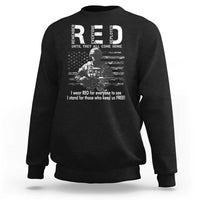 RED Friday Sweatshirt I Wear Red For Everyone To See I Stand For Those Who Keep Us Free Military - Wonder Print Shop