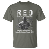 RED Friday T Shirt I Wear Red For Everyone To See I Stand For Those Who Keep Us Free Military - Wonder Print Shop