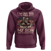 I Wear Red On Fridays For My Son Until He Comes Home Hoodie Vintage American Flag - Wonder Print Shop