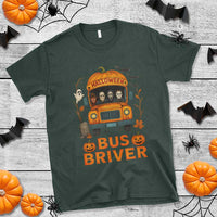 Funny Halloween Bus Driver T Shirt Horror Slashers Pumpkin School Bus Spooky Season - Wonder Print Shop