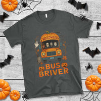Funny Halloween Bus Driver T Shirt Horror Slashers Pumpkin School Bus Spooky Season - Wonder Print Shop