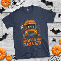 Funny Halloween Bus Driver T Shirt Horror Slashers Pumpkin School Bus Spooky Season - Wonder Print Shop