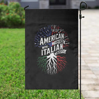 American Grown With Italian Roots Garden Flag Family Tree Italy Flag - Wonder Print Shop