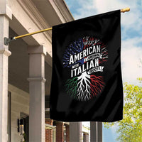 American Grown With Italian Roots Garden Flag Family Tree Italy Flag - Wonder Print Shop