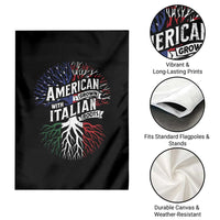 American Grown With Italian Roots Garden Flag Family Tree Italy Flag - Wonder Print Shop