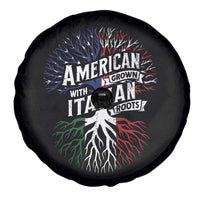 American Grown With Italian Roots Spare Tire Cover Family Tree Italy Flag - Wonder Print Shop