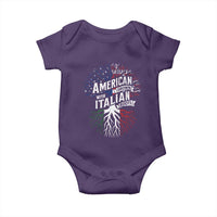American Grown With Italian Roots Baby Onesie Family Tree Italy Flag - Wonder Print Shop