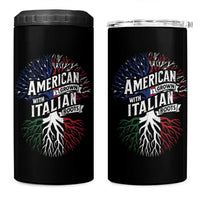 American Grown With Italian Roots 4 in 1 Can Cooler Tumbler Family Tree Italy Flag - Wonder Print Shop