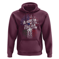 American Grown With Italian Roots Hoodie Family Tree Italy Flag - Wonder Print Shop
