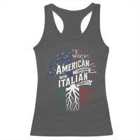 American Grown With Italian Roots Racerback Tank Top Family Tree Italy Flag - Wonder Print Shop
