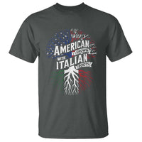 American Grown With Italian Roots T Shirt Family Tree Italy Flag - Wonder Print Shop