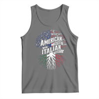 American Grown With Italian Roots Tank Top Family Tree Italy Flag - Wonder Print Shop