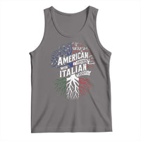 American Grown With Italian Roots Tank Top Family Tree Italy Flag - Wonder Print Shop
