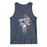 American Grown With Italian Roots Tank Top Family Tree Italy Flag - Wonder Print Shop