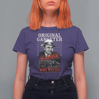 Original Gangster Most Wanted Al Capone T Shirt For Women Italian American Mafia - Wonder Print Shop