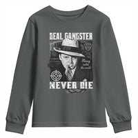 Al Capone Youth Sweatshirt Real Ganster Never Die Italian American Mafia - Wonder Print Shop