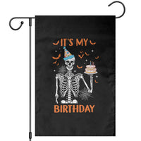 Funny Halloween Birthday Garden Flag Its My Bday Skeleton Cake Party - Wonder Print Shop