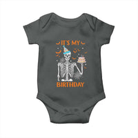 Funny Halloween Birthday Baby Onesie Its My Bday Skeleton Cake Party - Wonder Print Shop