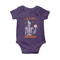 Funny Halloween Birthday Baby Onesie Its My Bday Skeleton Cake Party - Wonder Print Shop