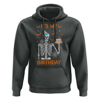 Funny Halloween Birthday Hoodie Its My Bday Skeleton Cake Party - Wonder Print Shop