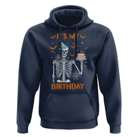 Funny Halloween Birthday Hoodie Its My Bday Skeleton Cake Party - Wonder Print Shop