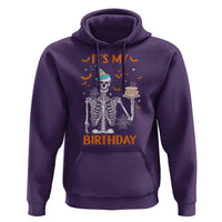Funny Halloween Birthday Hoodie Its My Bday Skeleton Cake Party - Wonder Print Shop