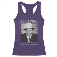 Al Capone Racerback Tank Top I Am Just A Businessman American Gangster Mafia - Wonder Print Shop