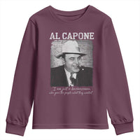 Al Capone Youth Sweatshirt I Am Just A Businessman American Gangster Mafia - Wonder Print Shop