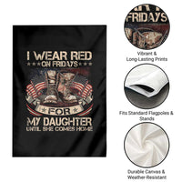 I Wear Red On Fridays For My Daughter Until She Comes Home Garden Flag Vintage American Flag - Wonder Print Shop